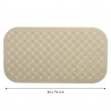 MSV Tapis Fond de baignoire antidérapant Caoutchouc CLASS 36x76cm Beige MSV