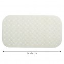 MSV Tapis Fond de baignoire antidérapant Caoutchouc CLASS 36x76cm Blanc MSV