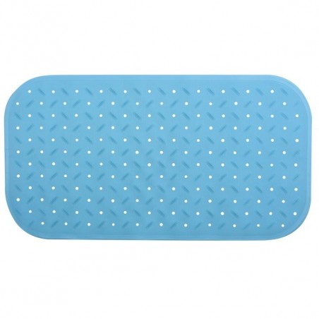 MSV Tapis Fond de baignoire antidérapant Caoutchouc CLASS 36x76cm Bleu Ciel MSV