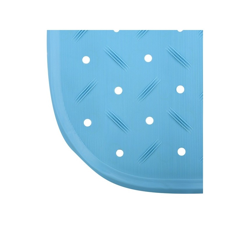 MSV Tapis Fond de baignoire antidérapant Caoutchouc CLASS 36x76cm Bleu Ciel MSV