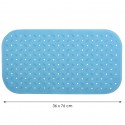 MSV Tapis Fond de baignoire antidérapant Caoutchouc CLASS 36x76cm Bleu Ciel MSV