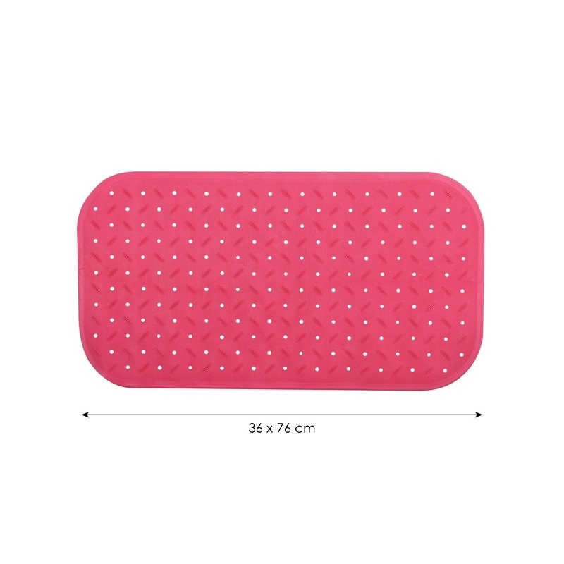 Tapis Fond de baignoire antidérapant Caoutchouc CLASS 36x76cm Rose Fuschia MSV MSV