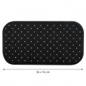 MSV Tapis Fond de baignoire antidérapant Caoutchouc CLASS 36x76cm Noir MSV