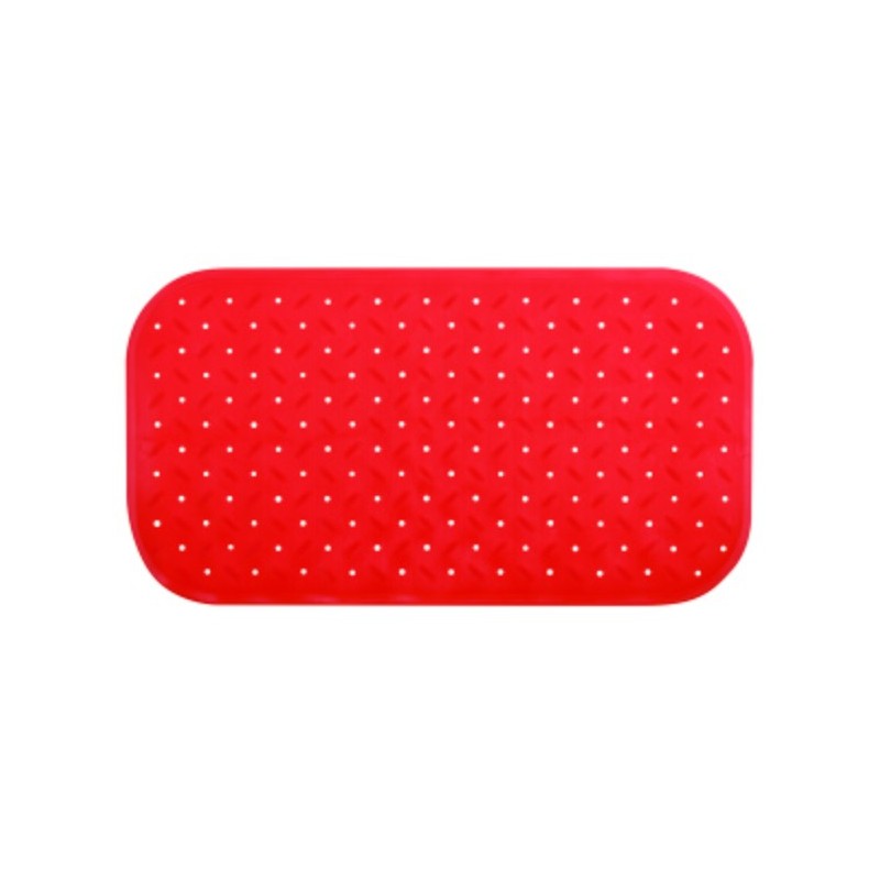 MSV Tapis Fond de baignoire antidérapant Caoutchouc CLASS 36x76cm Rouge MSV