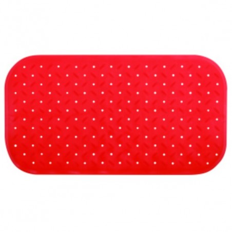MSV Tapis Fond de baignoire antidérapant Caoutchouc CLASS 36x76cm Rouge MSV