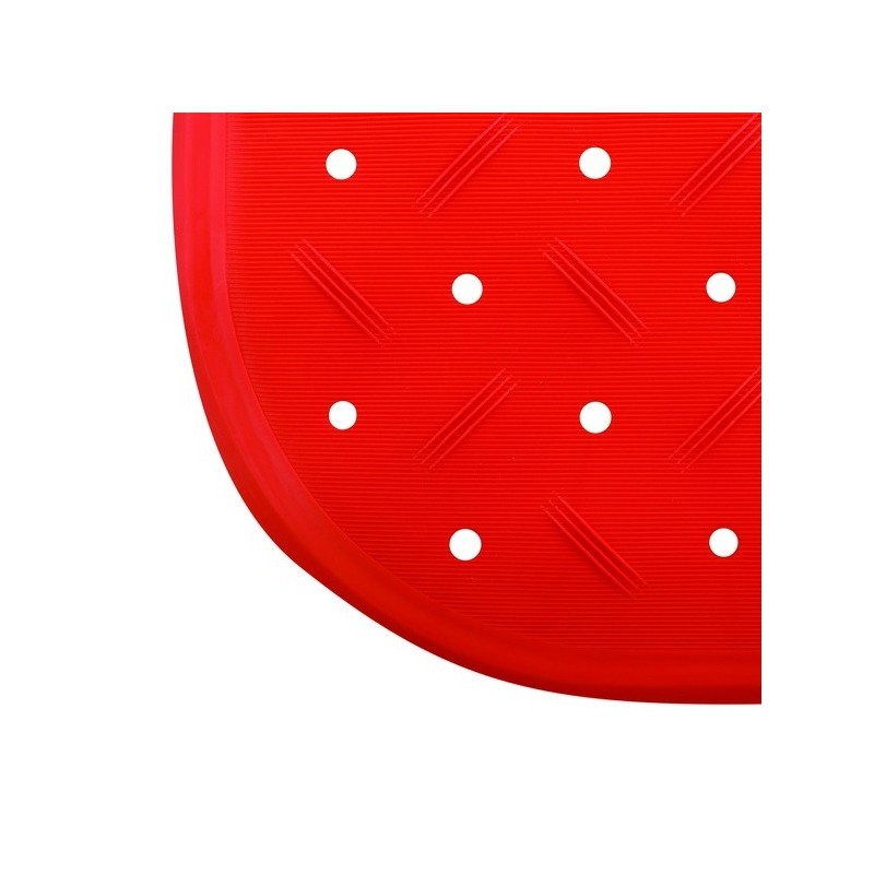 MSV Tapis Fond de baignoire antidérapant Caoutchouc CLASS 36x76cm Rouge MSV