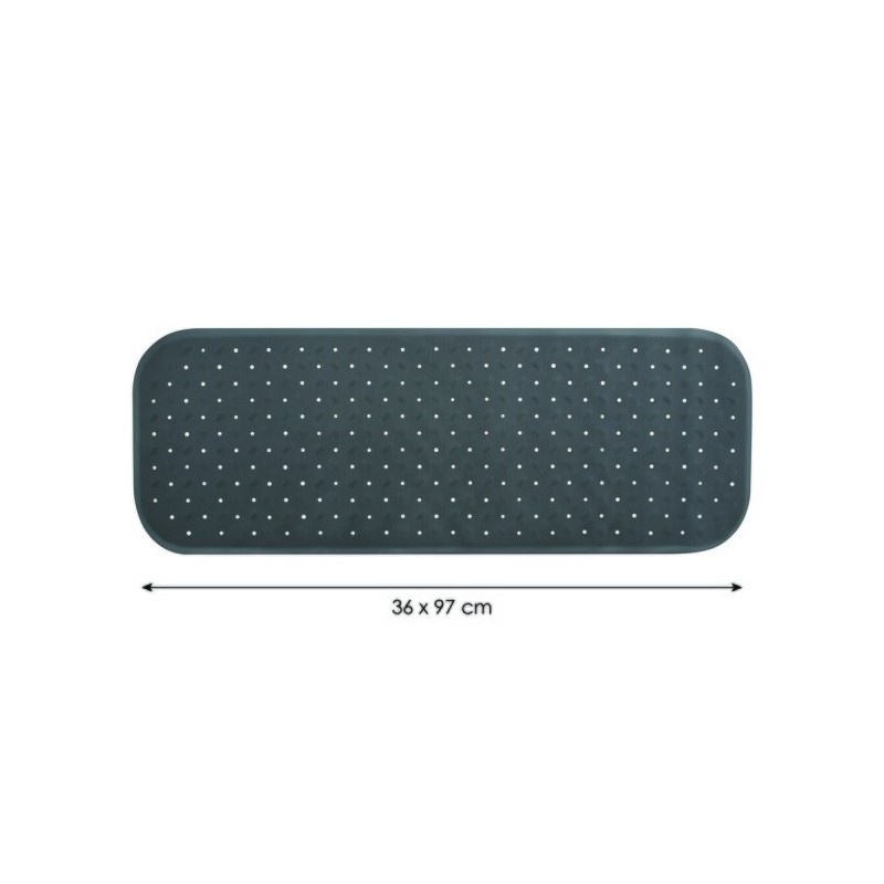 tapis Fond de baignoire antidérapant Caoutchouc CLASS 36x97cm Gris MSV MSV