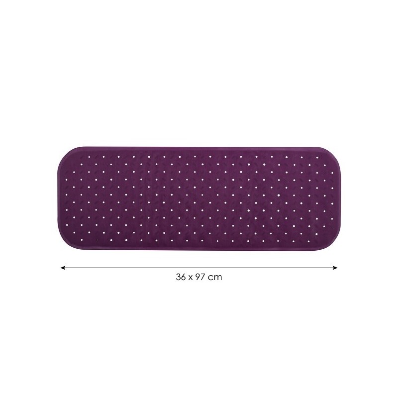 MSV tapis Fond de baignoire antidérapant Caoutchouc CLASS 36x97cm Violet MSV