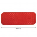 MSV tapis Fond de baignoire antidérapant Caoutchouc CLASS 36x97cm Rouge MSV