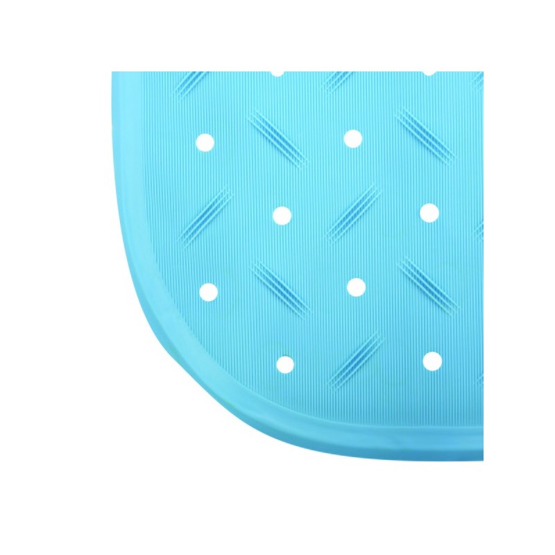 MSV Tapis Fond de baignoire antidérapant Caoutchouc CLASS 36x97cm Bleu Ciel MSV