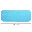 MSV Tapis Fond de baignoire antidérapant Caoutchouc CLASS 36x97cm Bleu Ciel MSV