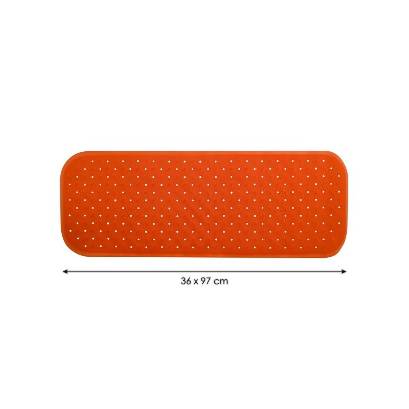 Tapis Fond de baignoire antidérapant Caoutchouc CLASS 36x97cm Orange MSV MSV