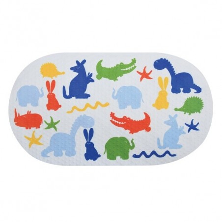 MSV Tapis Fond de baignoire PVC Antiderapant ZOO 69x39cm Multicolor MSV