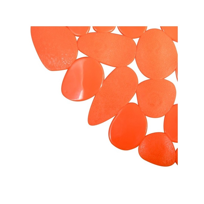 Tapis Fond de baignoire PVC GALETS 35x68cm Orange MSV MSV