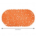 MSV Tapis Fond de baignoire PVC GALETS 35x68cm Orange MSV