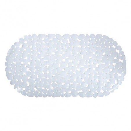 MSV Tapis Fond de baignoire PVC GALETS 35x68cm Blanc MSV