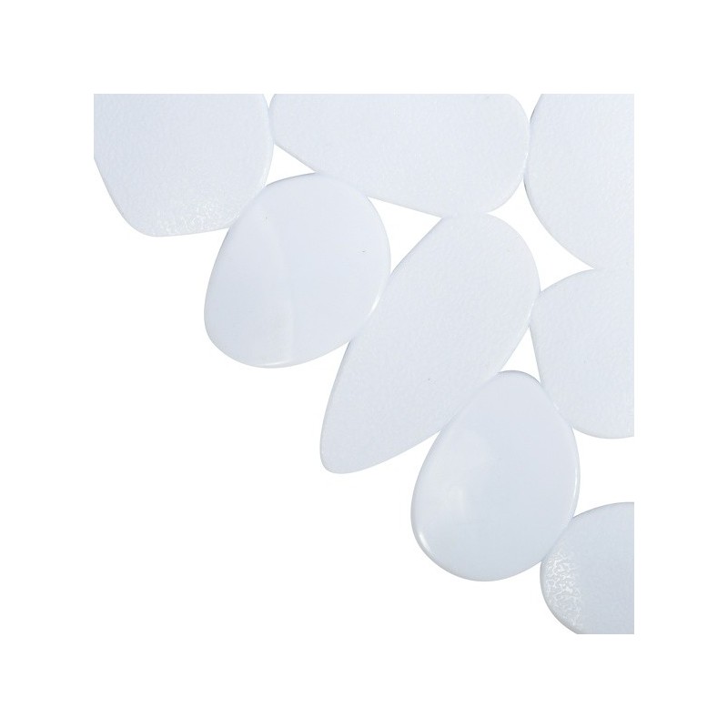 MSV Tapis Fond de baignoire PVC GALETS 35x68cm Blanc MSV