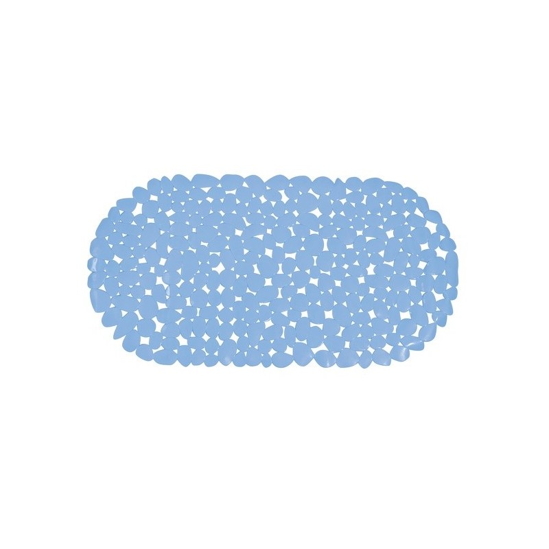 MSV Tapis Fond de baignoire PVC GALETS 35x68cm Bleu Ciel MSV