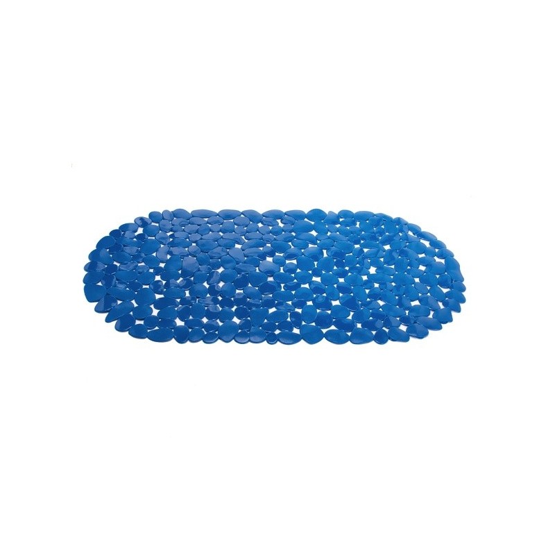 MSV Tapis Fond de baignoire Pvc GALETS 35x68cm Bleu Marine MSV