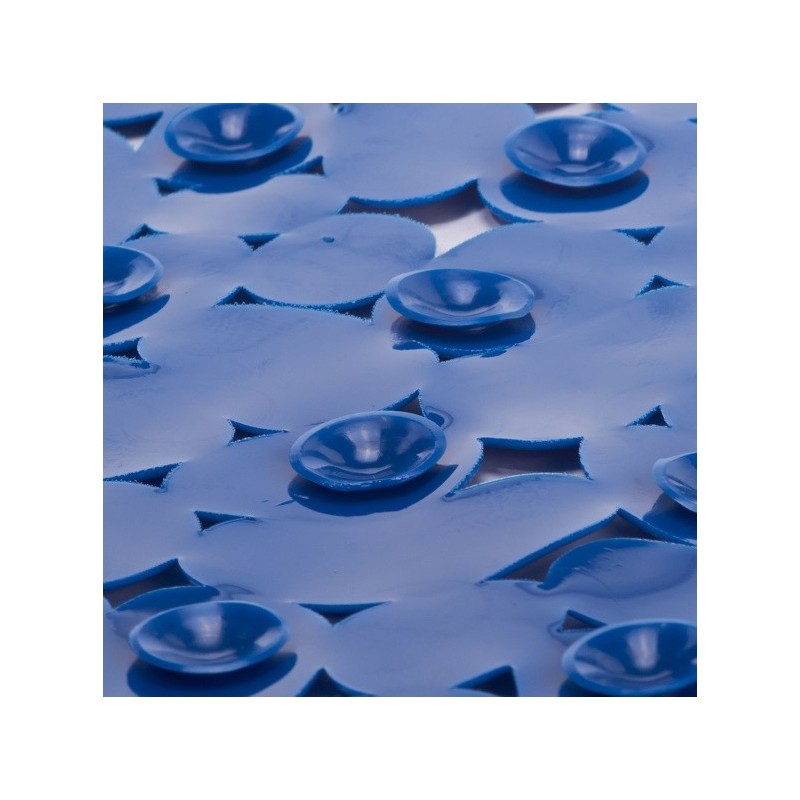 MSV Tapis Fond de baignoire Pvc GALETS 35x68cm Bleu Marine MSV