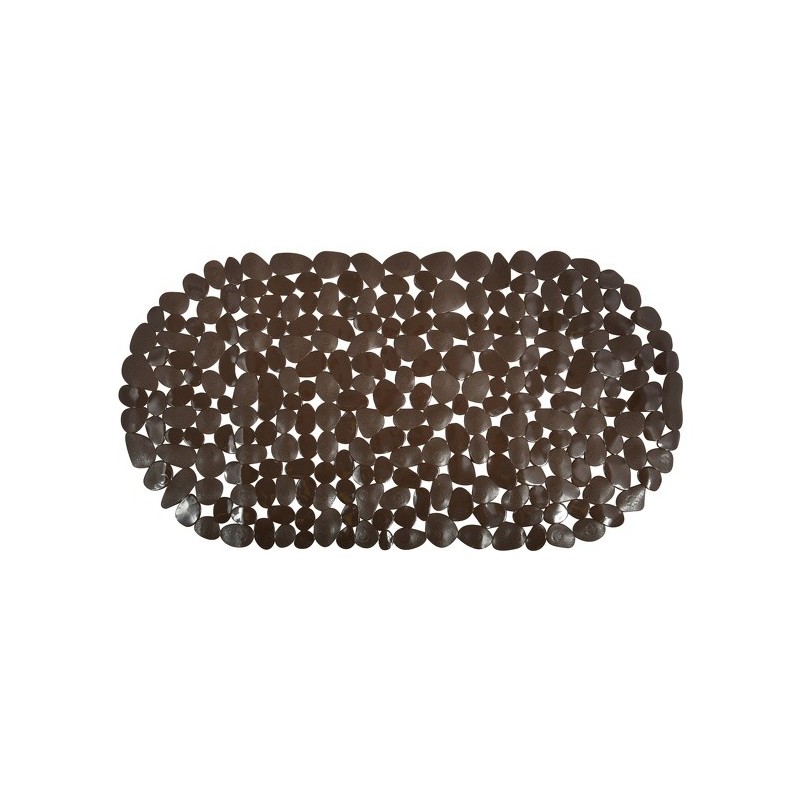 spirella Tapis Fond de baignoire PVC GALETS 35x68cm Chocolat MSV