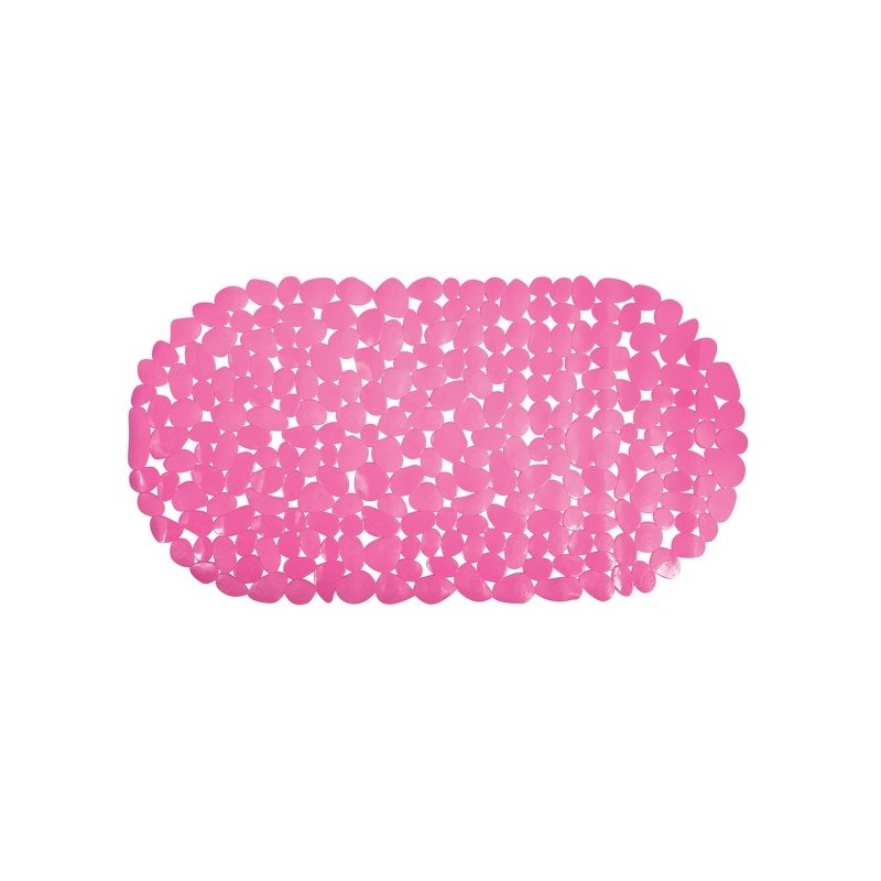 MSV Tapis Fond de baignoire PVC GALETS 35x68cm Fuschia MSV