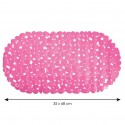 MSV Tapis Fond de baignoire PVC GALETS 35x68cm Fuschia MSV