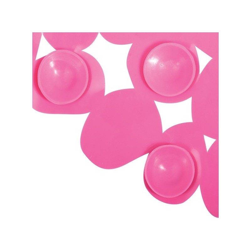 MSV Tapis Fond de baignoire PVC GALETS 35x68cm Fuschia MSV