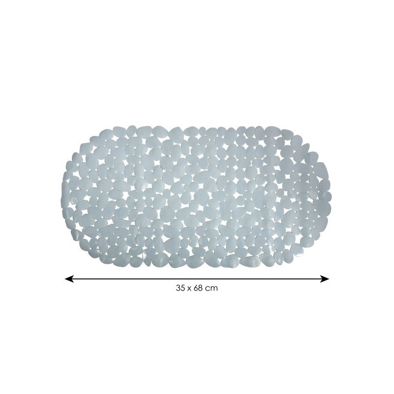 MSV Tapis Fond de baignoire Pvc GALETS 35x68cm Gris MSV