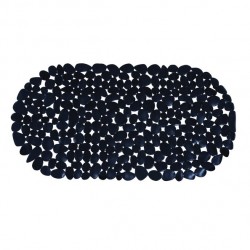 MSV Tapis Fond de baignoire PVC GALETS 35x68cm Noir