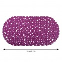 MSV Tapis fond de baignoire PVC GALETS 35x68cm Violet MSV