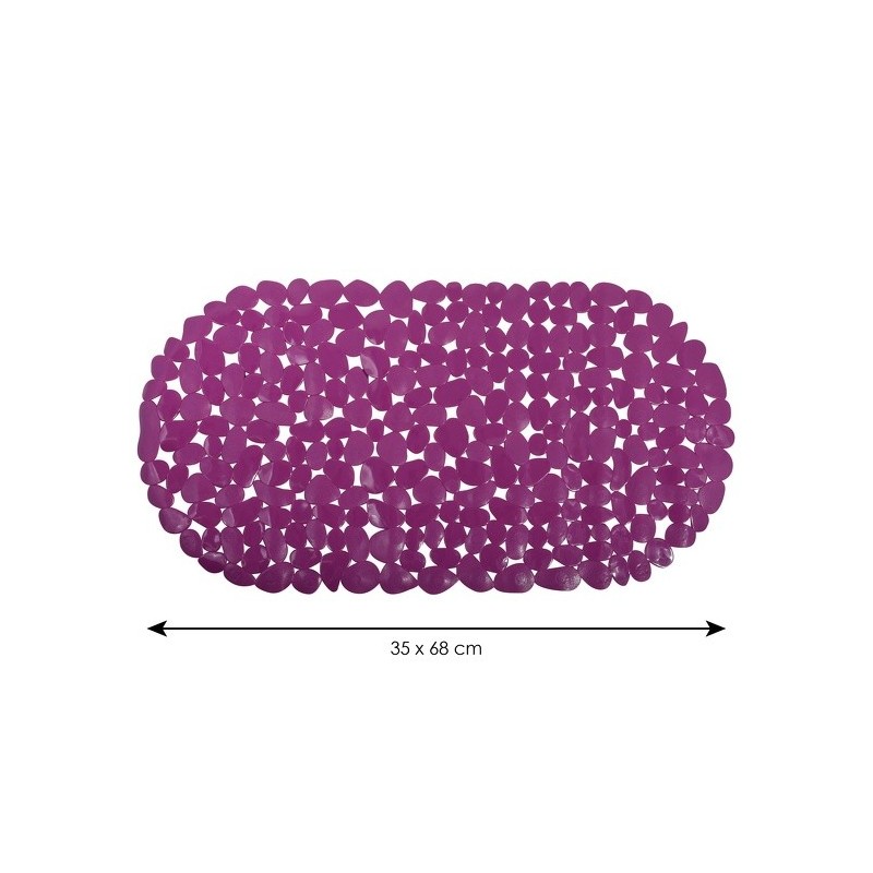 MSV Tapis fond de baignoire PVC GALETS 35x68cm Violet MSV
