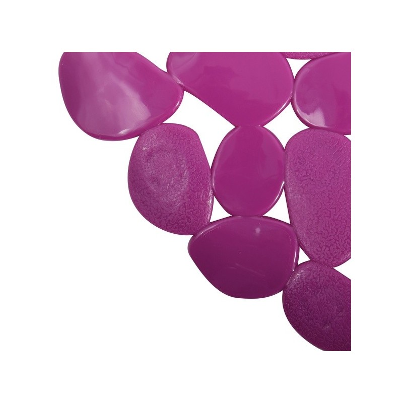 MSV Tapis fond de baignoire PVC GALETS 35x68cm Violet MSV