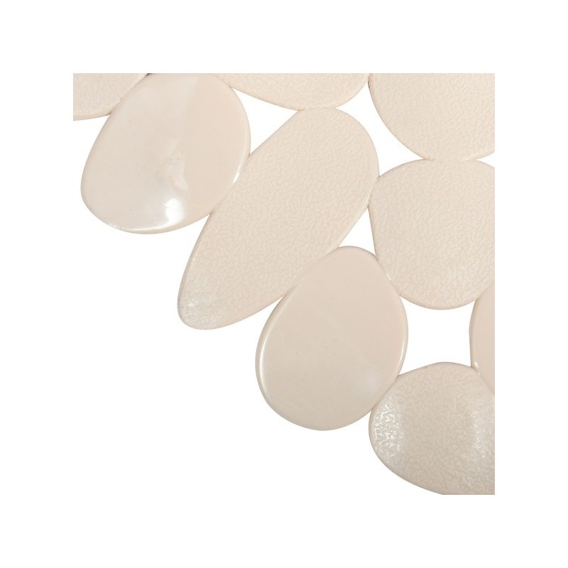 MSV Tapis Fond de baignoire PVC GALETS 39x99cm Beige MSV