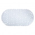 MSV Tapis Fond de baignoire PVC GALETS 39x99cm Blanc MSV