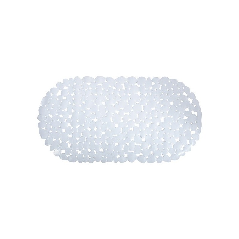 MSV Tapis Fond de baignoire PVC GALETS 39x99cm Blanc MSV