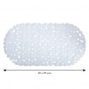 MSV Tapis Fond de baignoire PVC GALETS 39x99cm Blanc MSV
