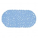 MSV Tapis Fond de baignoire PVC GALETS 39x99cm Bleu Ciel MSV