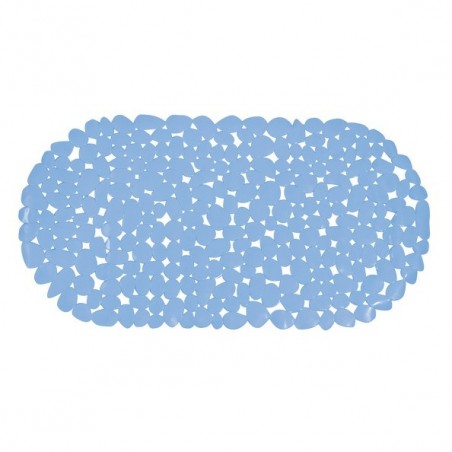 MSV Tapis Fond de baignoire PVC GALETS 39x99cm Bleu Ciel MSV