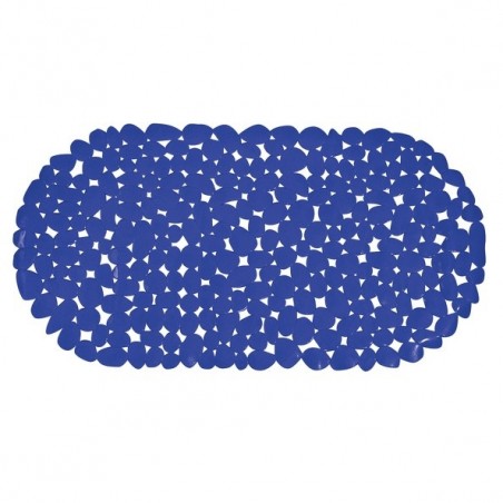 MSV Tapis Fond de baignoire PVC GALETS 39x99cm Bleu Marine MSV