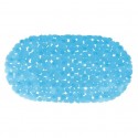 MSV Tapis Fond de baignoire PVC GALETS 39x99cm  Bleu transparent MSV