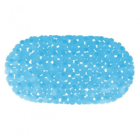 MSV Tapis Fond de baignoire PVC GALETS 39x99cm  Bleu transparent MSV