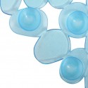 MSV Tapis Fond de baignoire PVC GALETS 39x99cm  Bleu transparent MSV