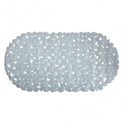 MSV Tapis Fond de baignoire PVC GALETS 39x99cm Gris