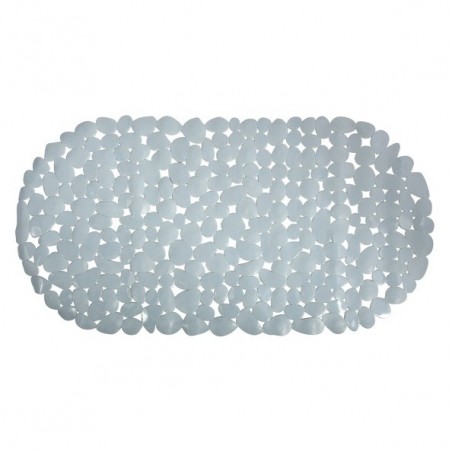 MSV Tapis Fond de baignoire PVC GALETS 39x99cm Gris MSV