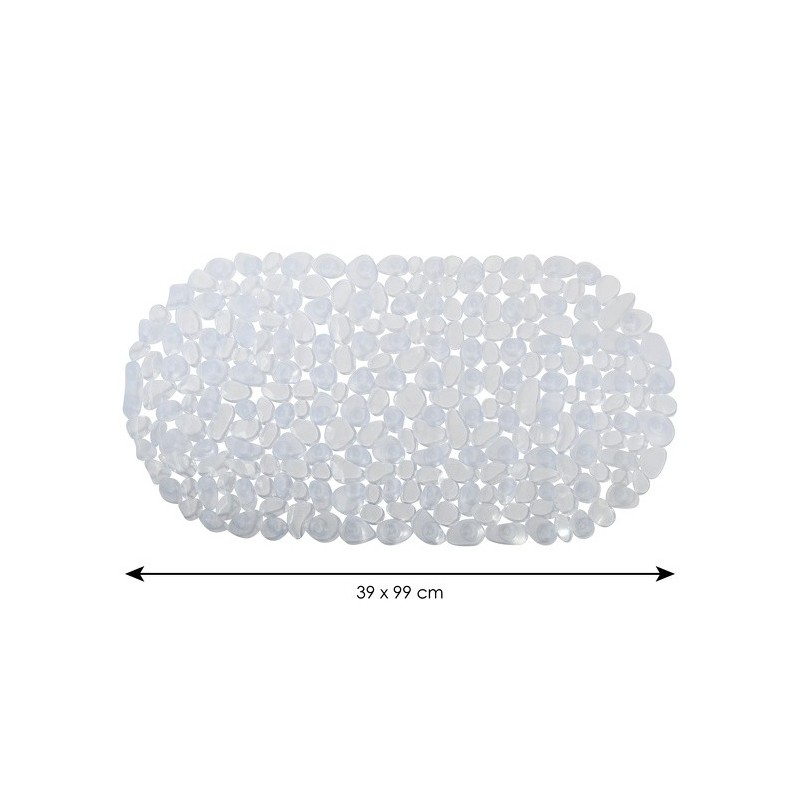 MSV Tapis Fond de baignoire PVC GALETS 39x99cm Transparent MSV
