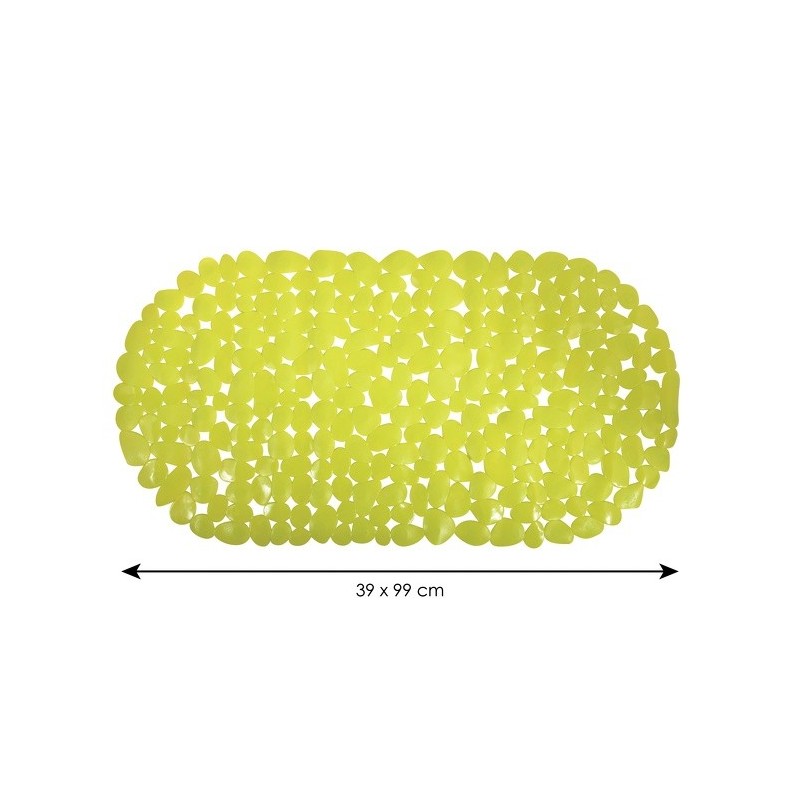 MSV Tapis Fond de baignoire PVC GALETS 39x99cm Vert MSV