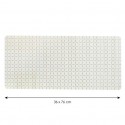 MSV Tapis Fond de baignoire antidérapant Caoutchouc QUADRO 36x76cm Blanc MSV