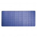 MSV Tapis Fond de baignoire antidérapant Caoutchouc QUADRO 36x76cm Bleu Foncé MSV
