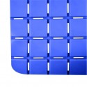 MSV Tapis Fond de baignoire antidérapant Caoutchouc QUADRO 36x76cm Bleu Foncé MSV